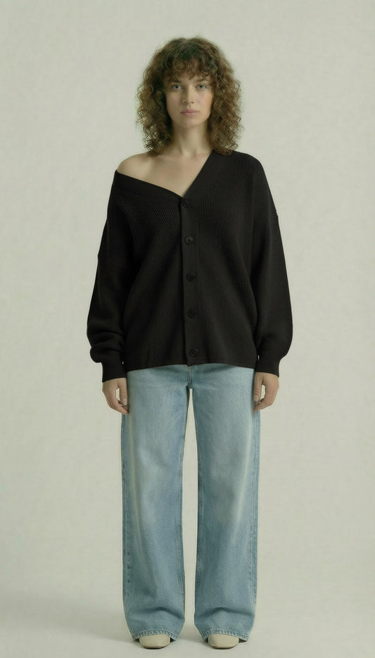 Midnight Black Knitted cardigan