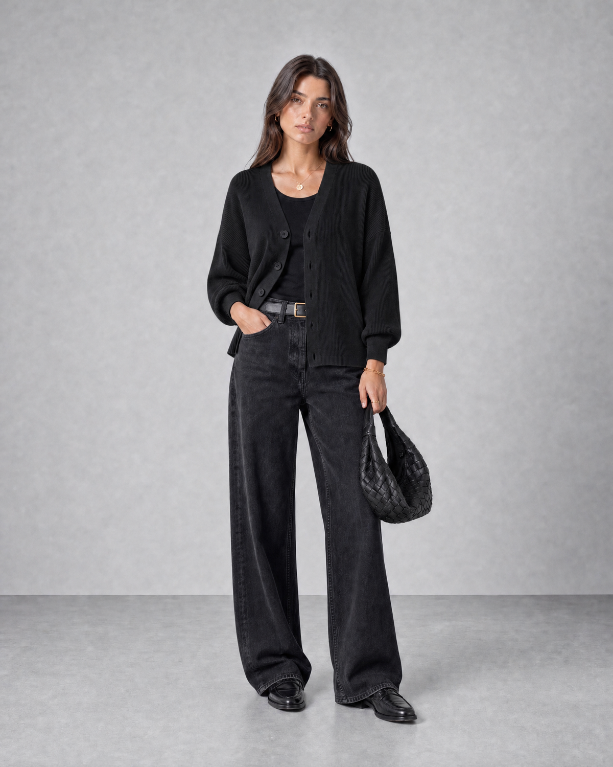 Midnight Black Knitted cardigan