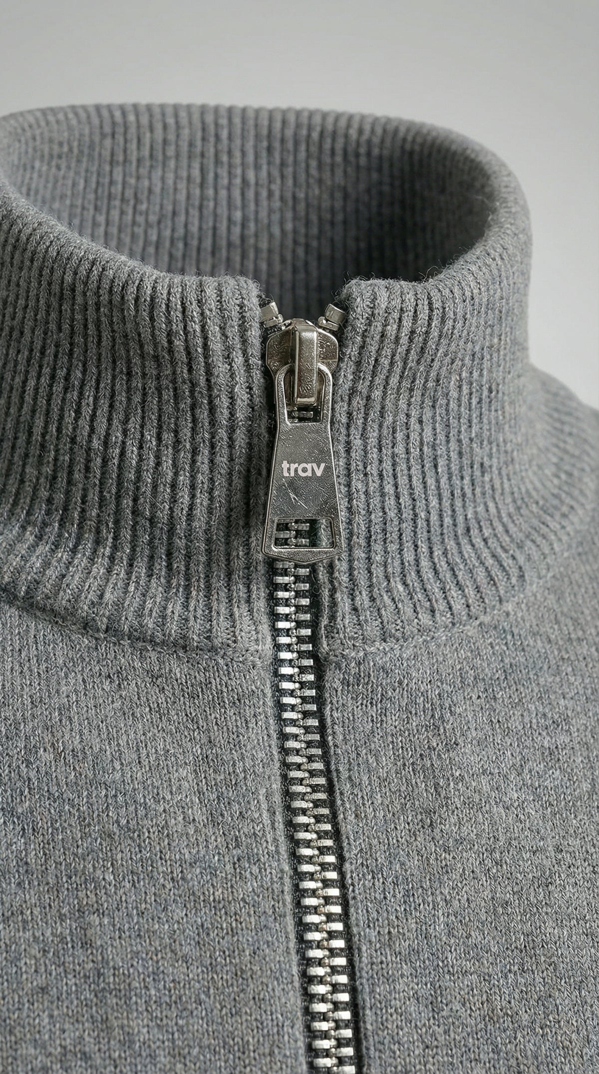 Knitted High Collar Jacket