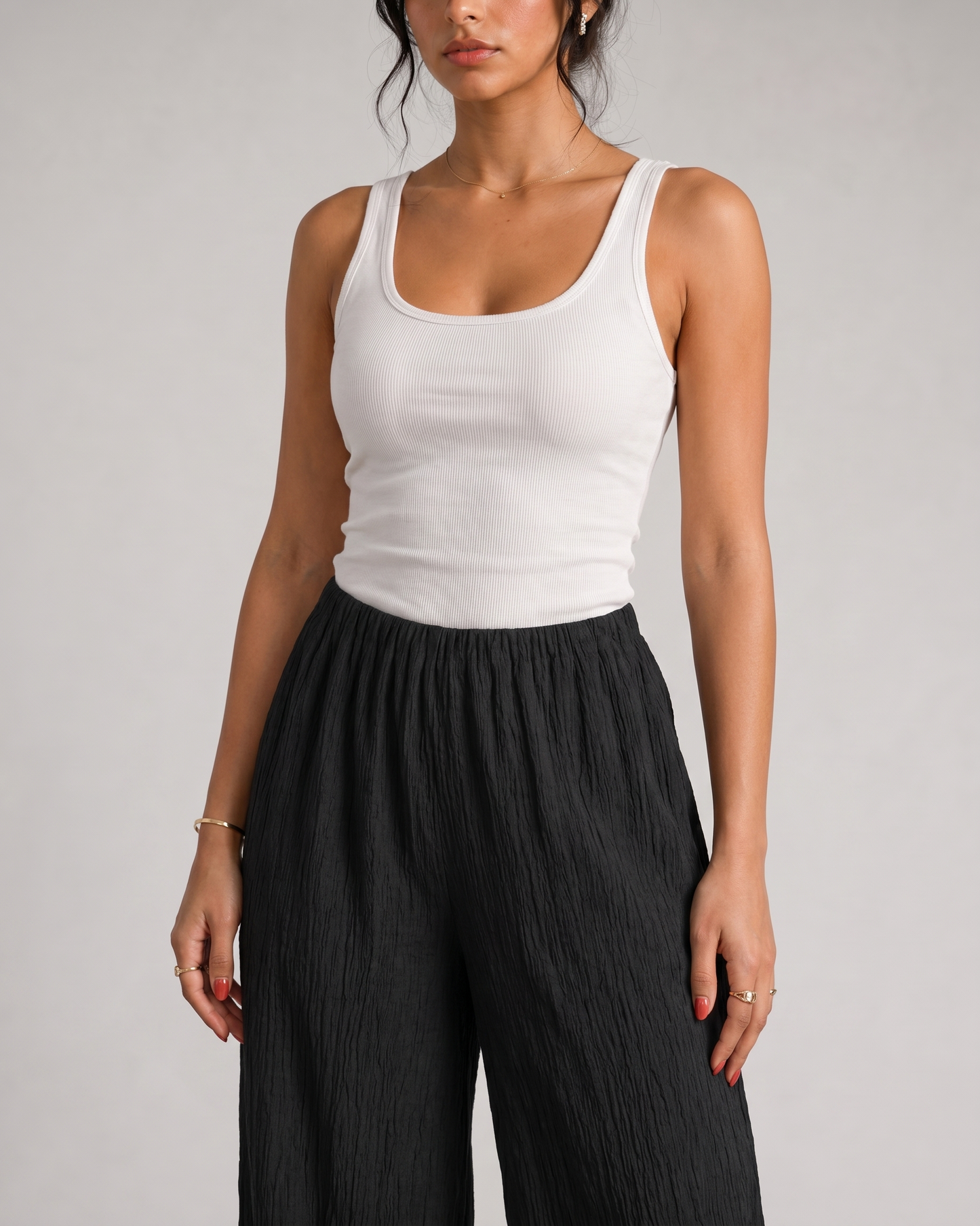No-Waist Flared Pants