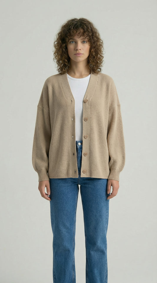 Beige Knitted cardigan