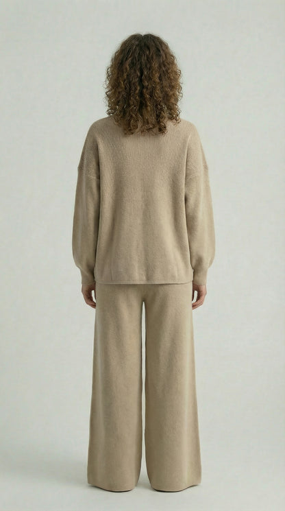 Beige Knitted Set