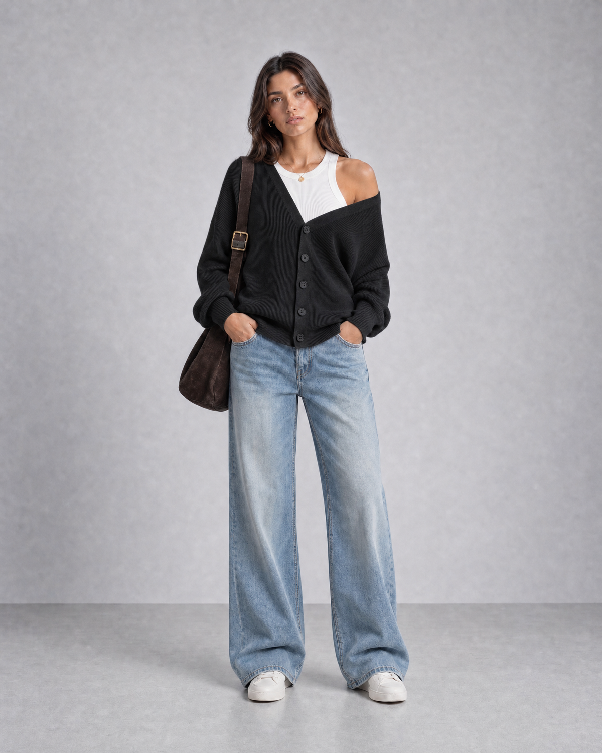 Midnight Black Knitted cardigan
