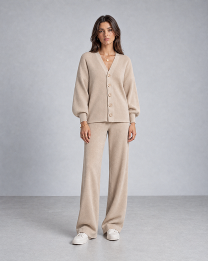 Beige Knitted Set
