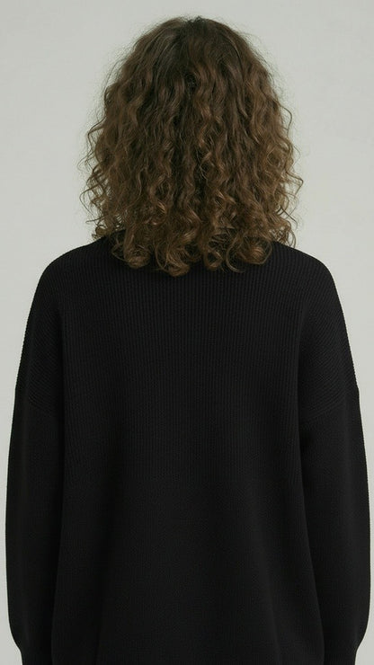 Midnight Black Knitted cardigan