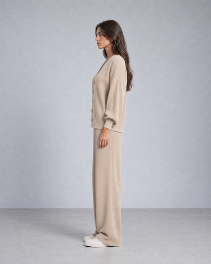 Beige Knitted Set