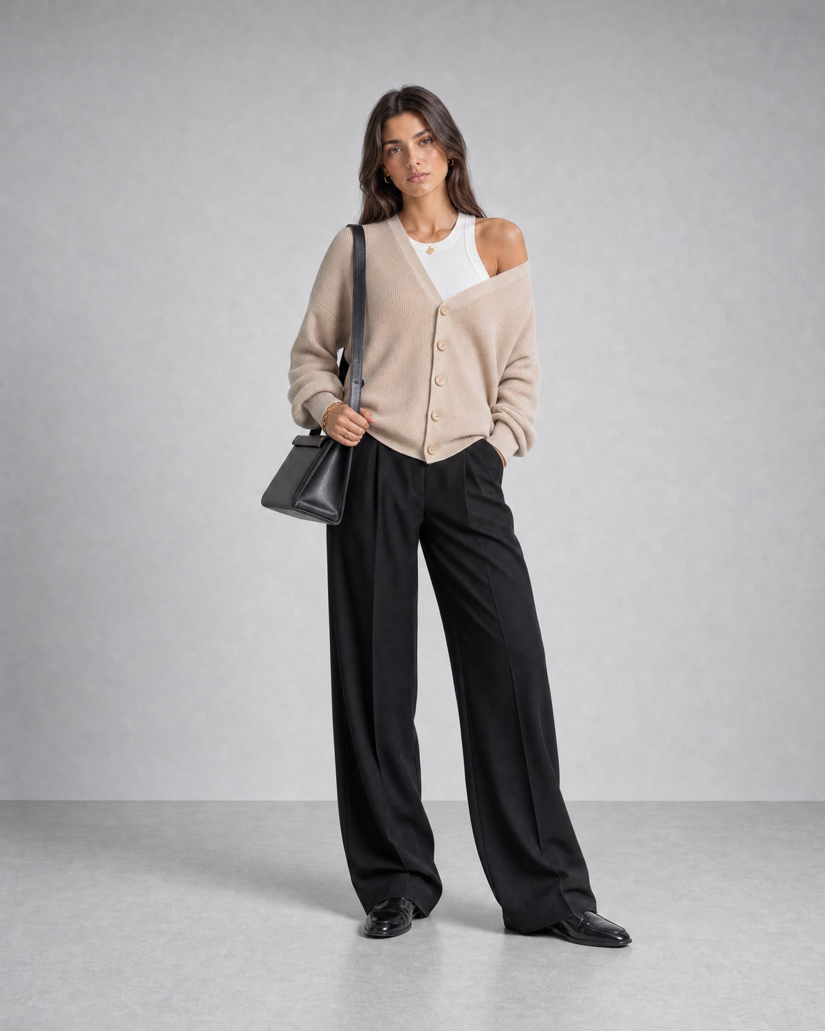 Beige Knitted cardigan