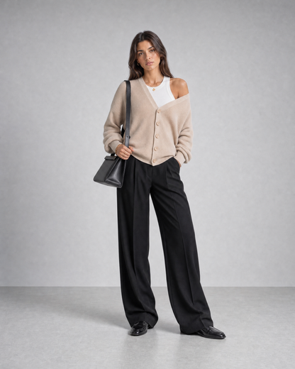 Beige Knitted cardigan