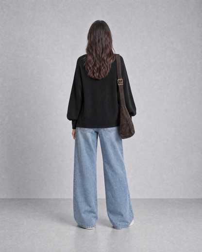Midnight Black Knitted cardigan
