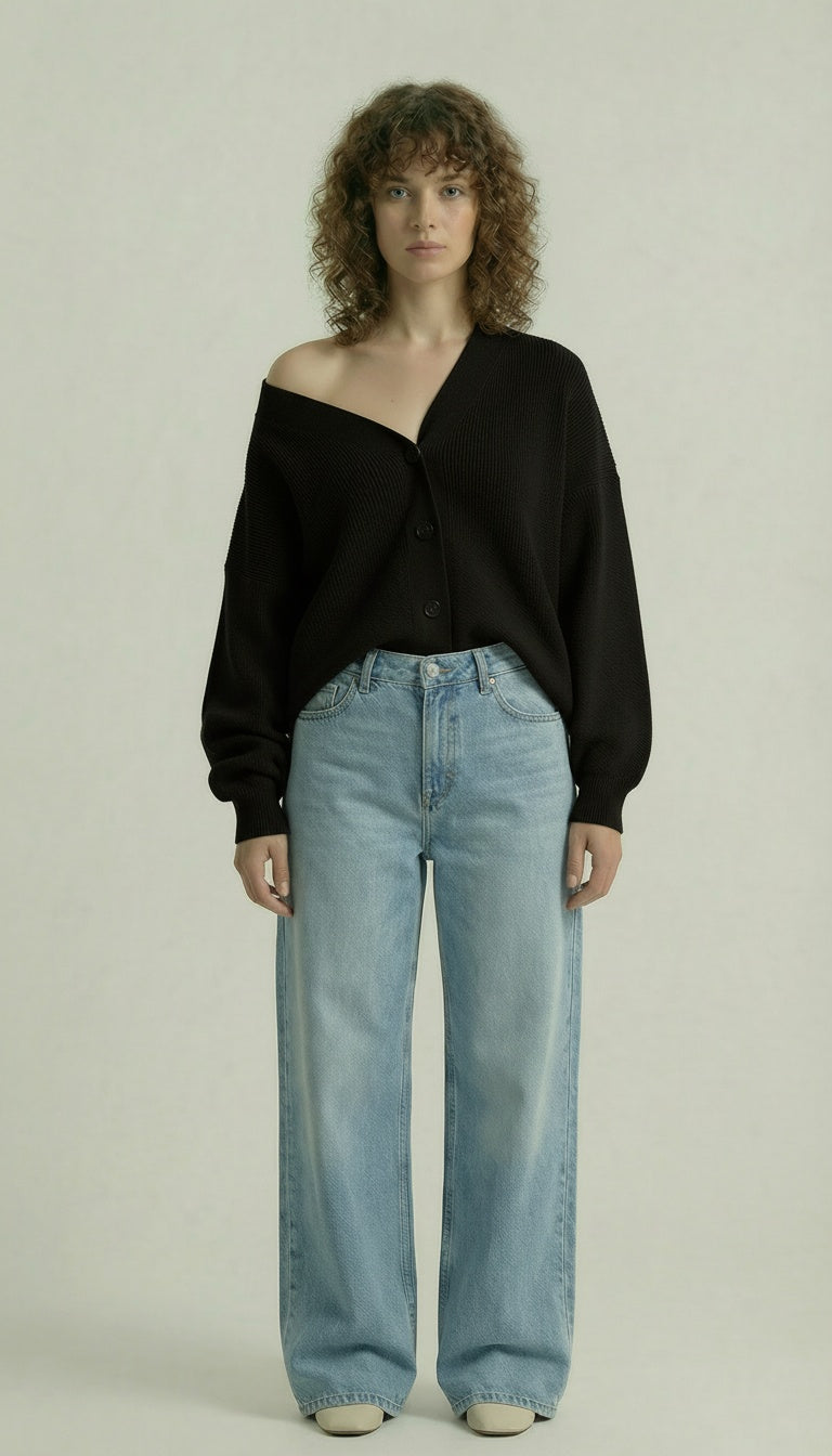 Midnight Black Knitted cardigan