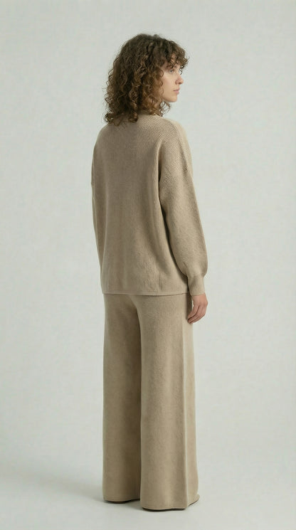 Beige Knitted Set