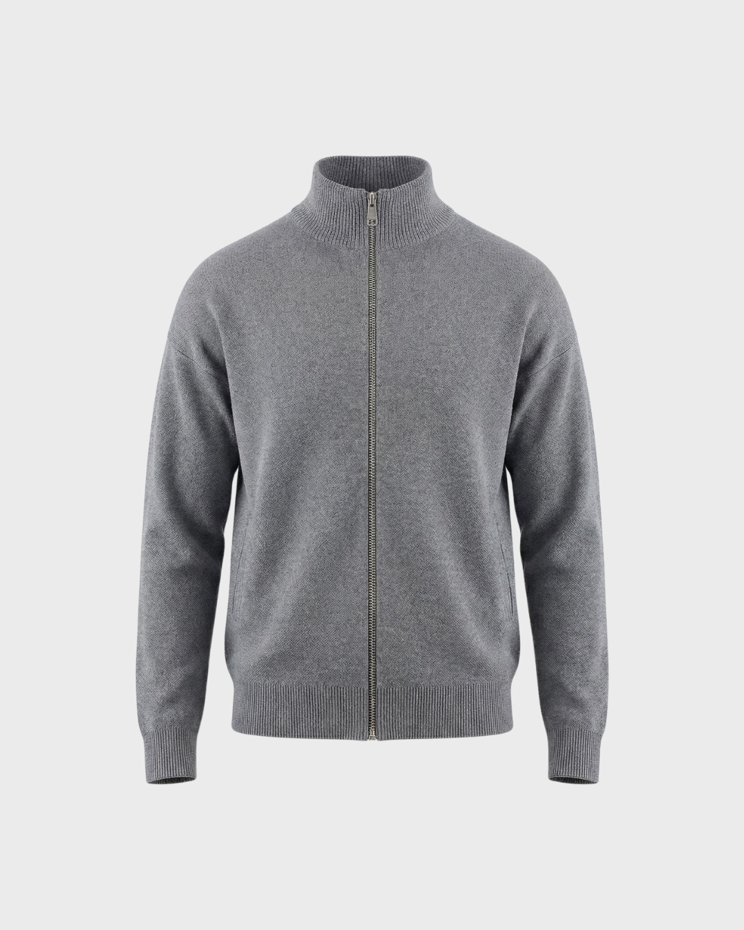 Knitted High Collar Jacket