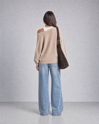 Beige Knitted cardigan