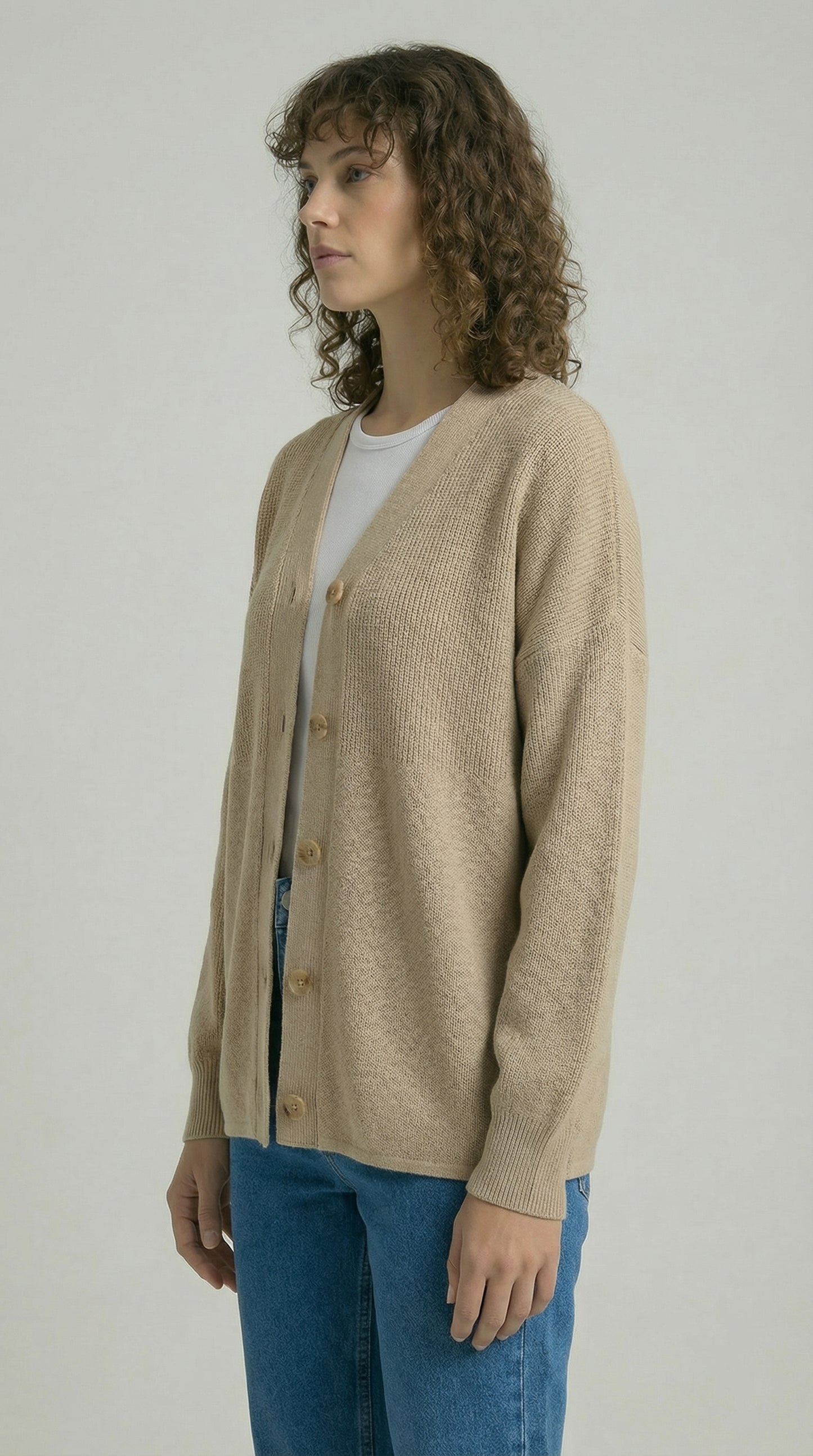 Beige Knitted cardigan