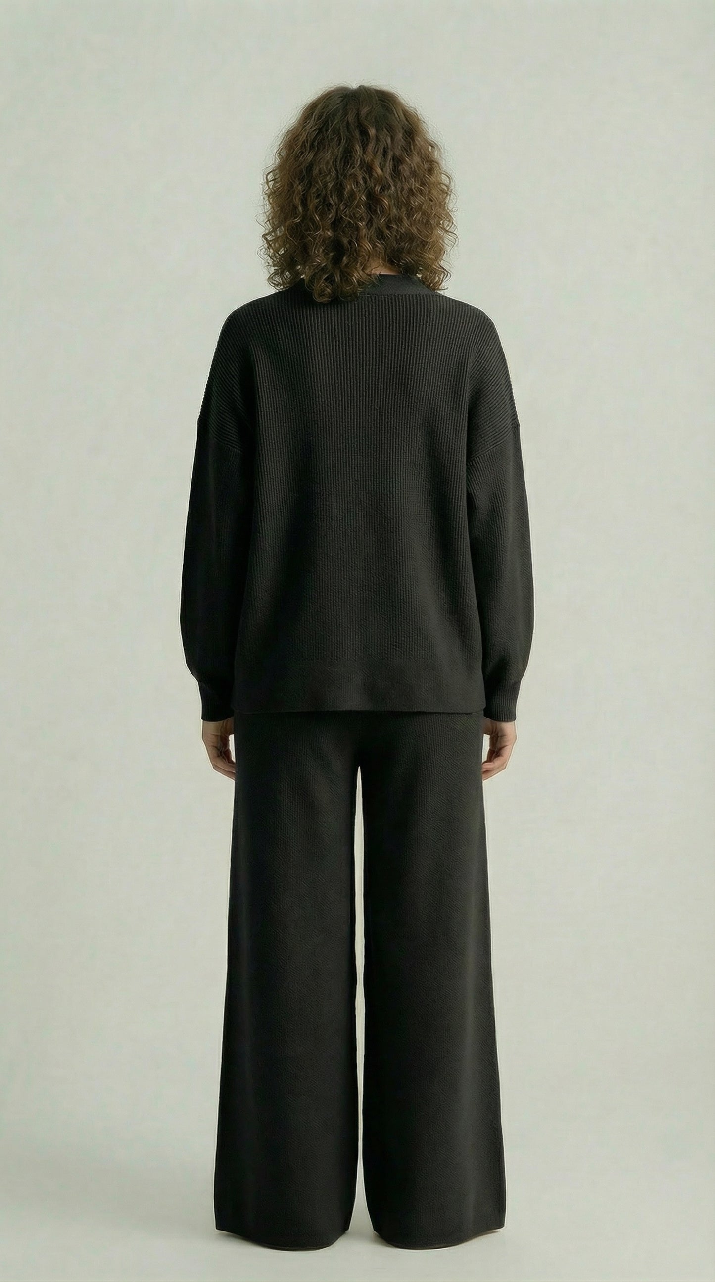 Midnight Black Knitted Set