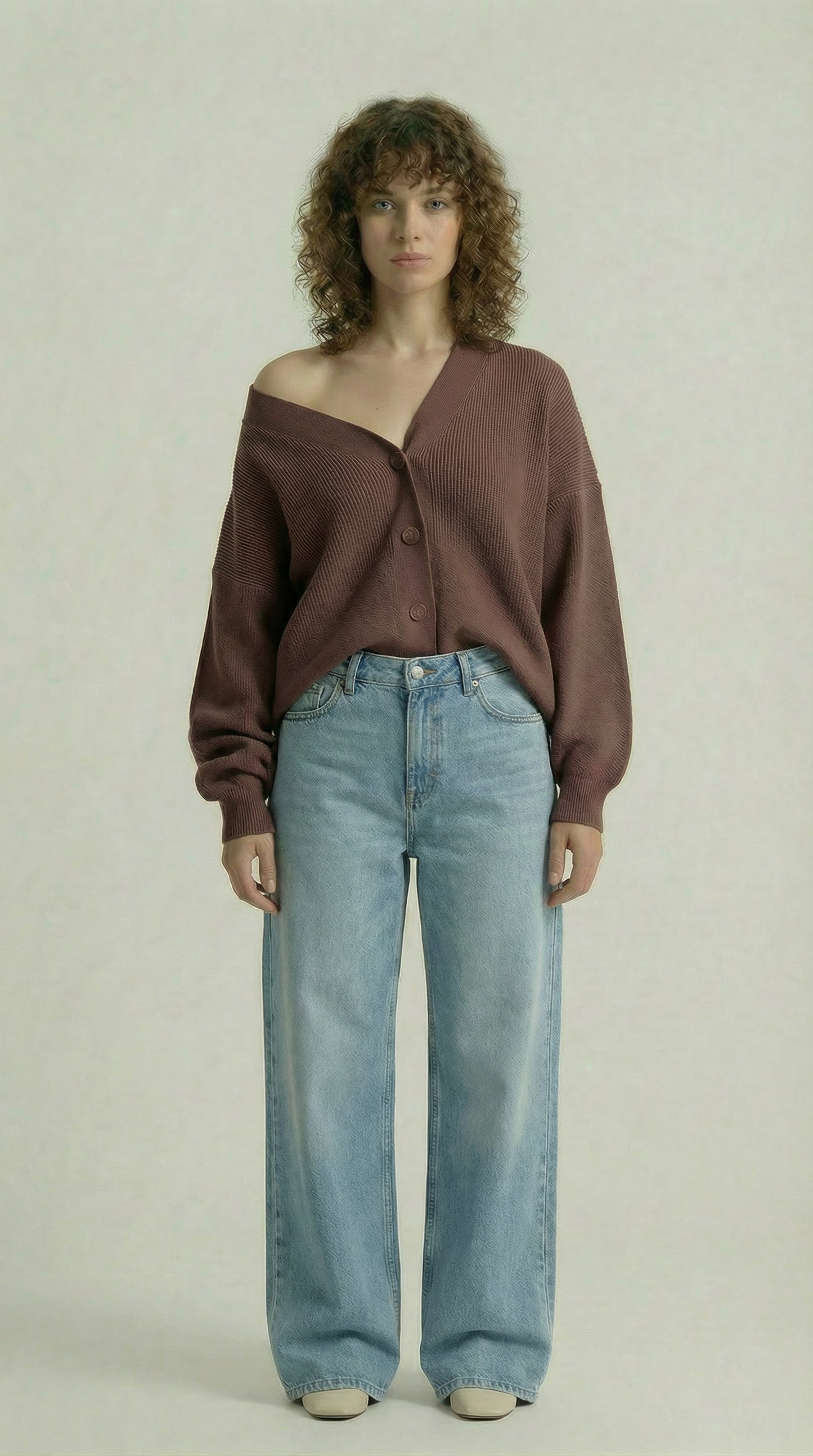 Chocolate Brown Knitted cardigan