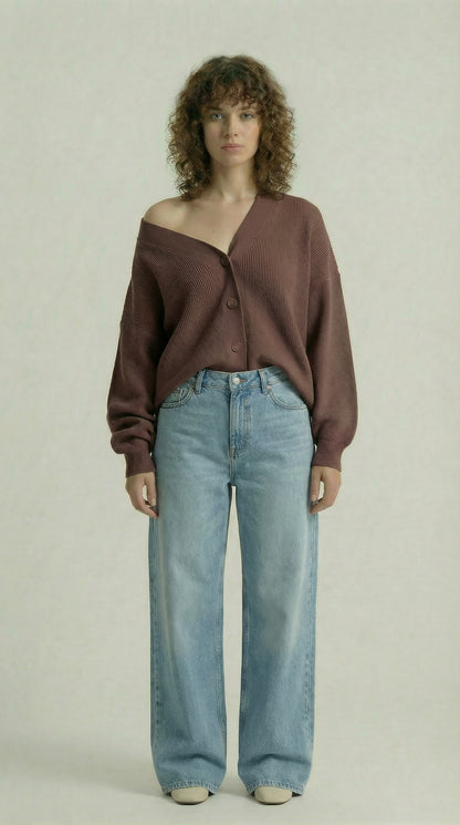 Chocolate Brown Knitted cardigan