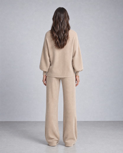 Beige Knitted Set