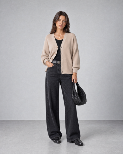 Beige Knitted cardigan