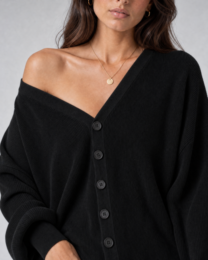 Midnight Black Knitted cardigan