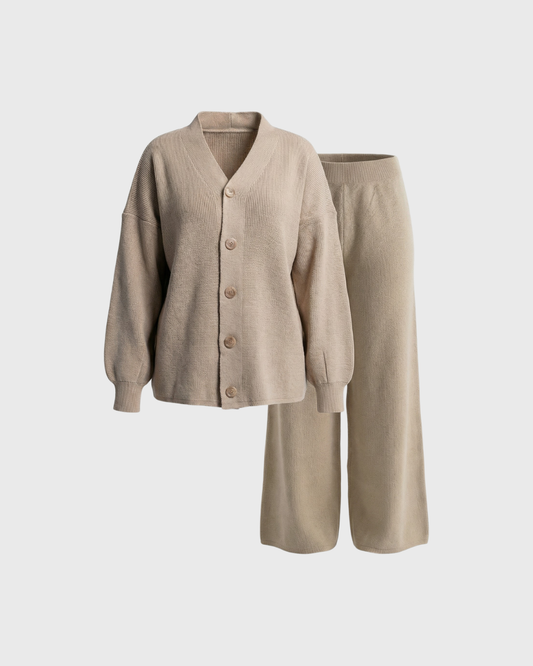 Beige Knitted Set