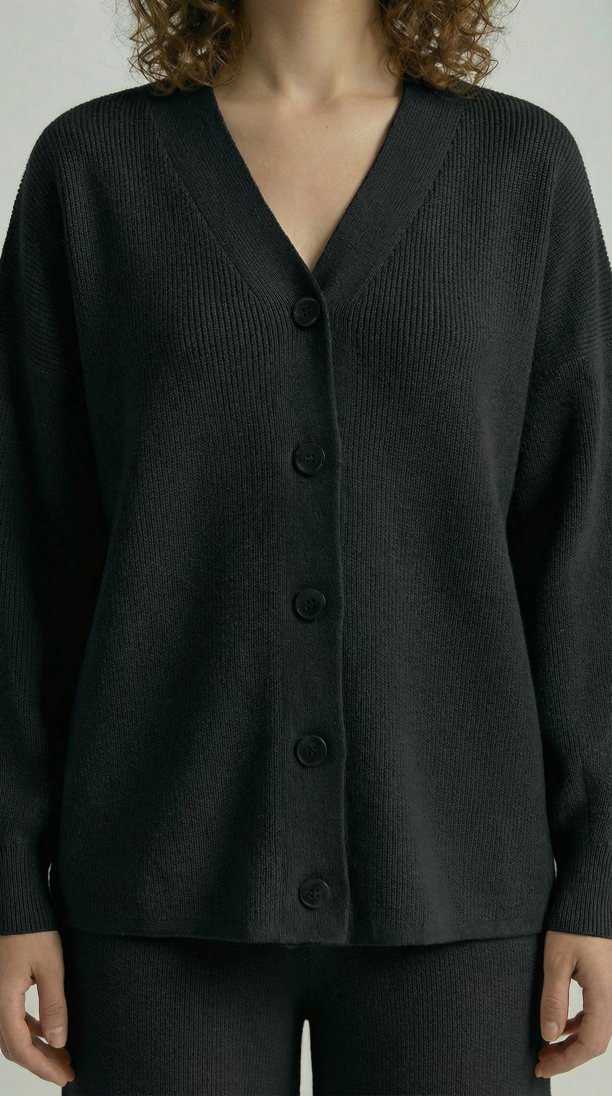 Midnight Black Knitted cardigan