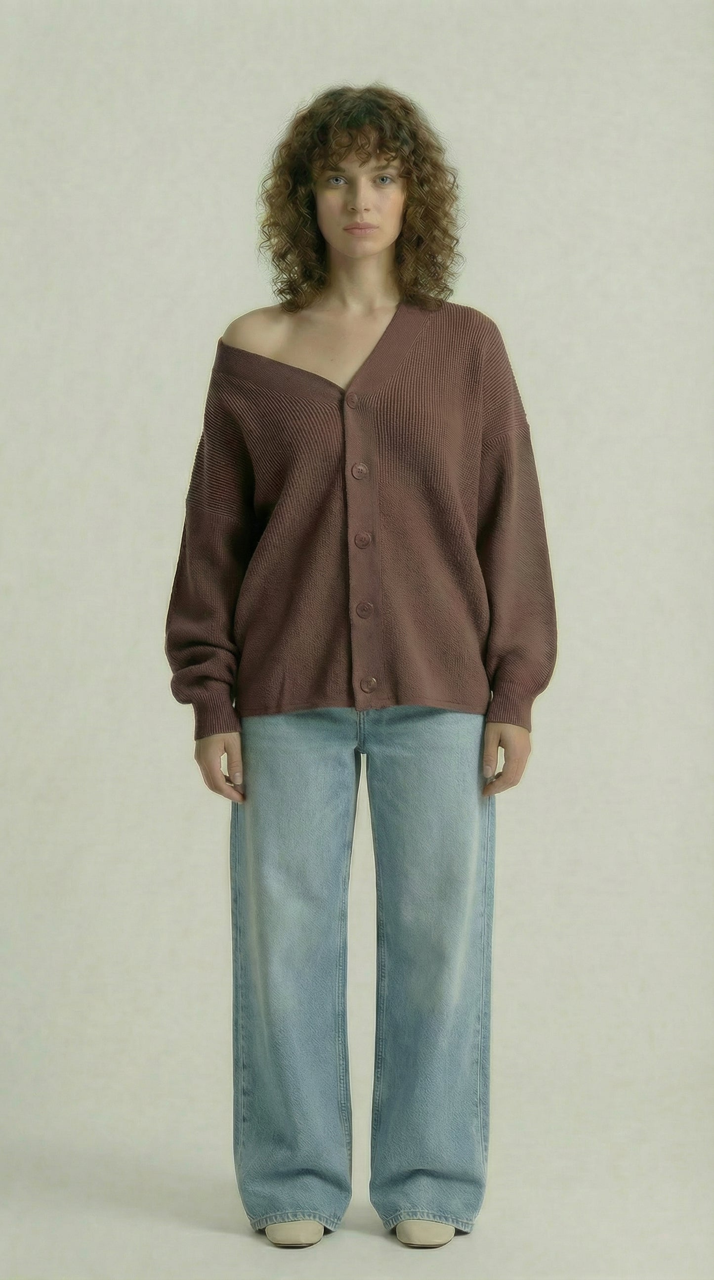 Chocolate Brown Knitted cardigan