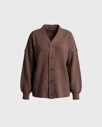 Chocolate Brown Knitted cardigan