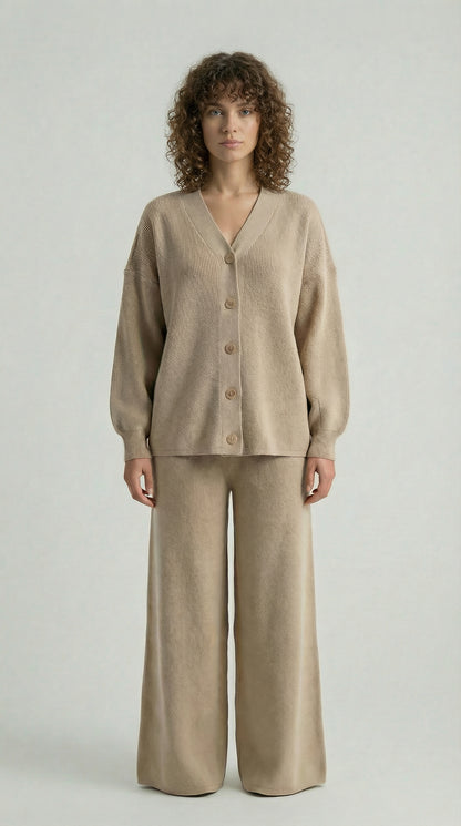 Beige Knitted Set