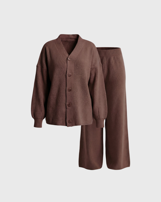 Chocolate Brown Knitted Set