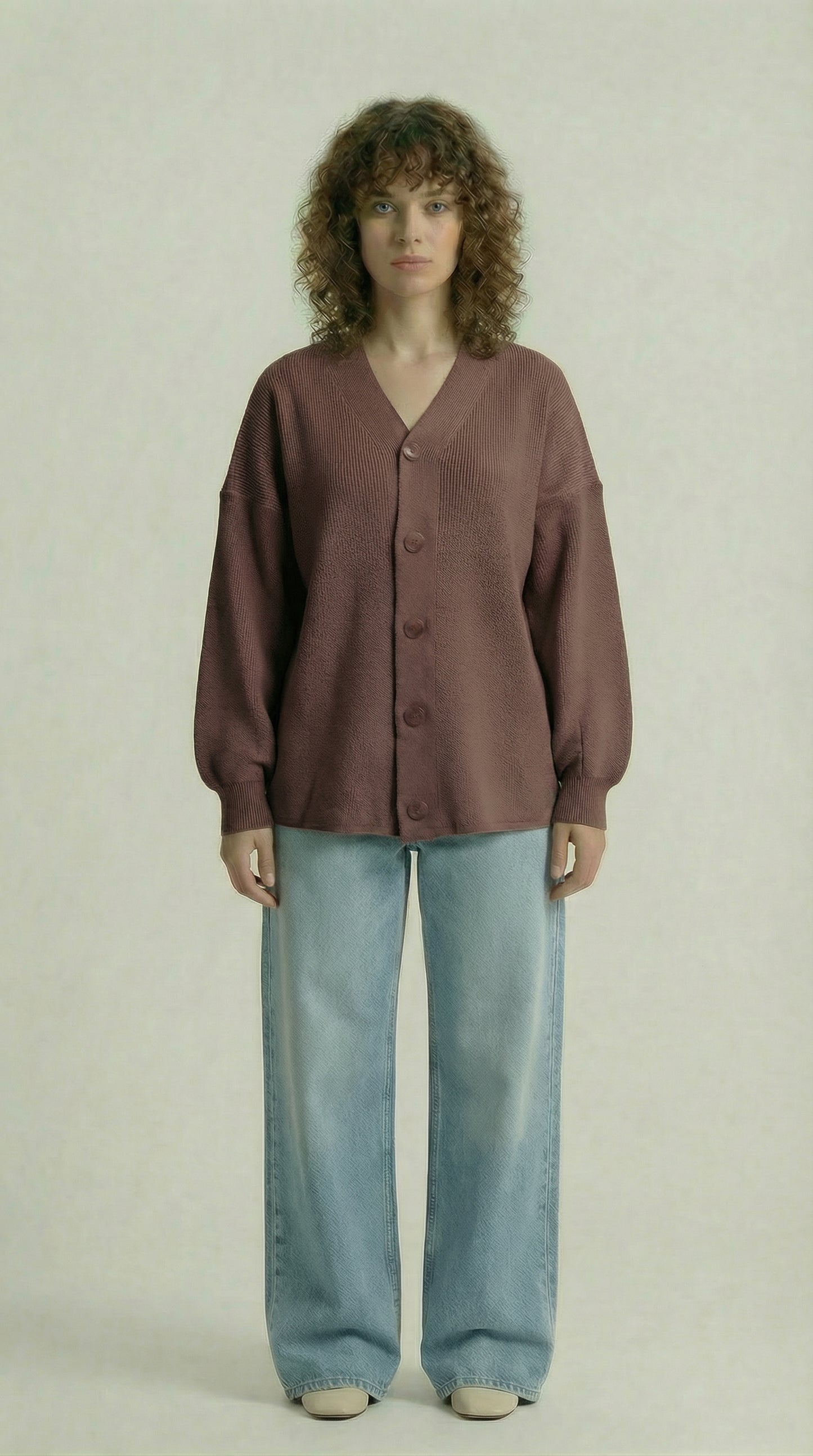 Chocolate Brown Knitted cardigan