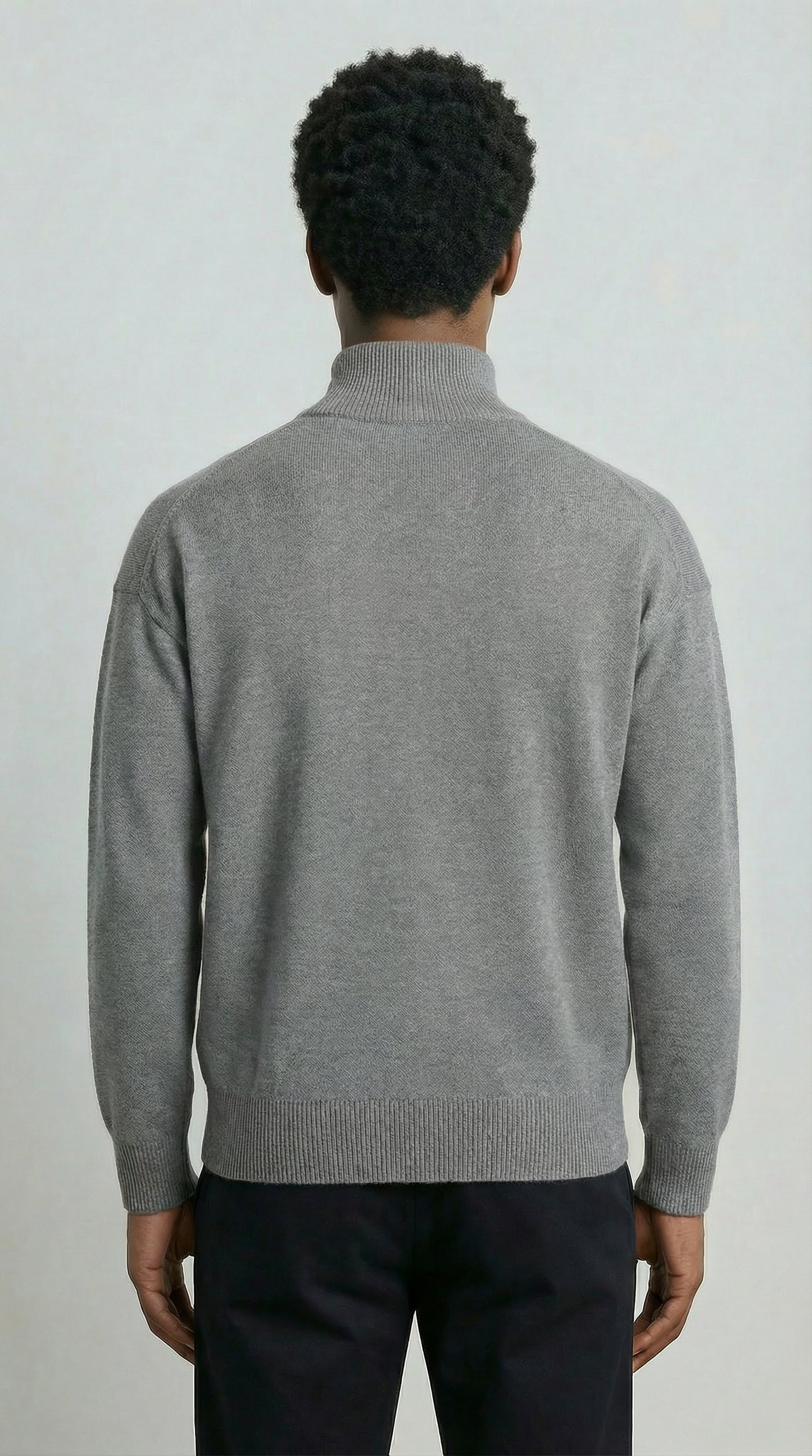 Knitted High Collar Jacket