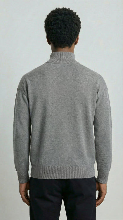 Knitted High Collar Jacket