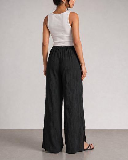 No-Waist Flared Pants