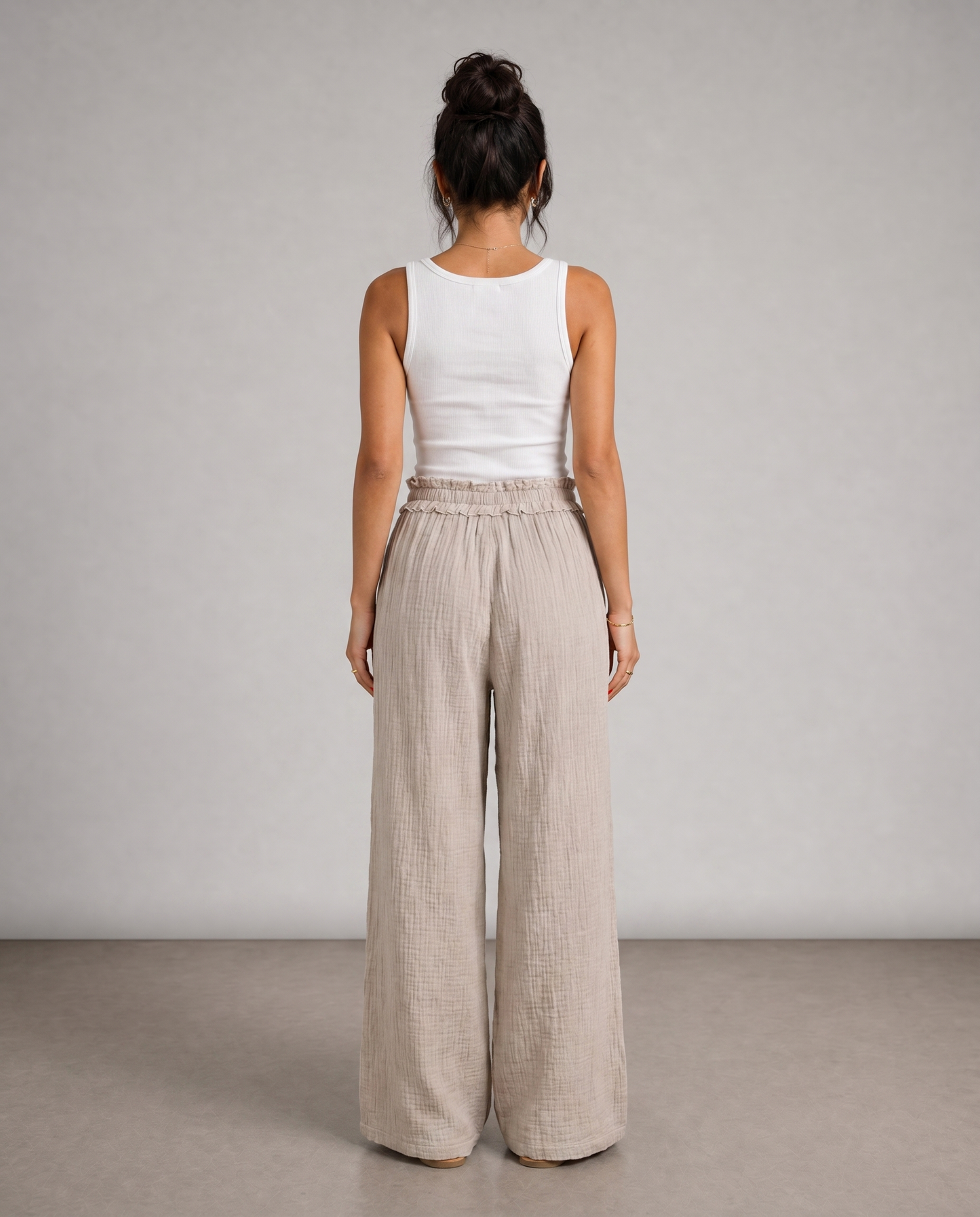 Sandstone Wide-Leg Pants