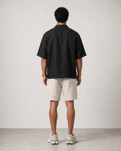 Sandwashed Polo (Black)