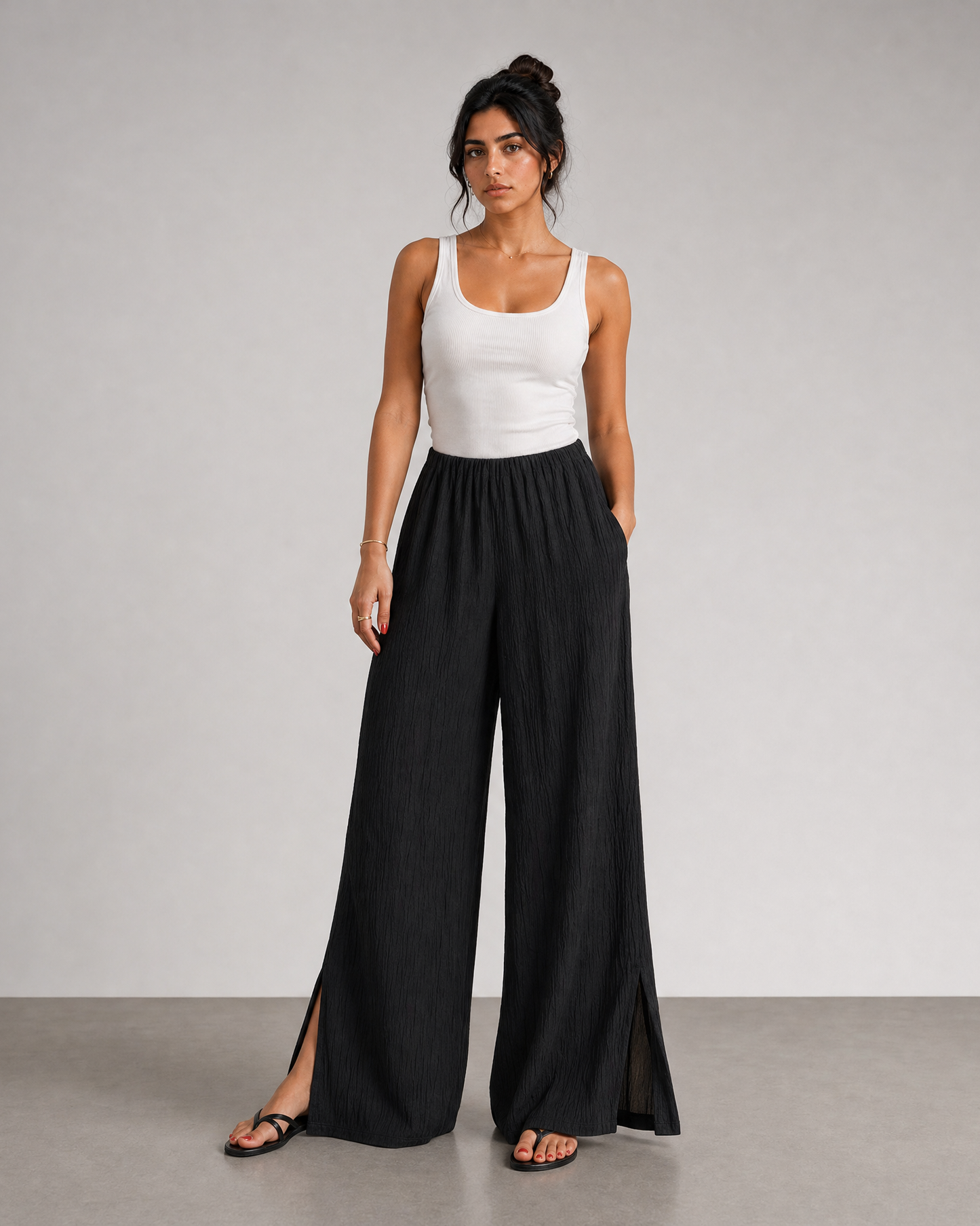 No-Waist Flared Pants