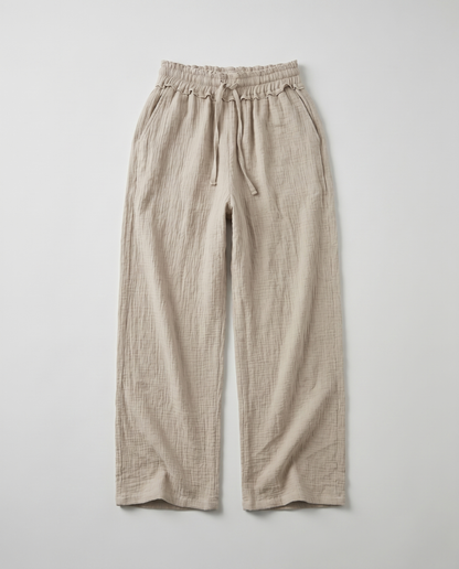 Sandstone Wide-Leg Pants