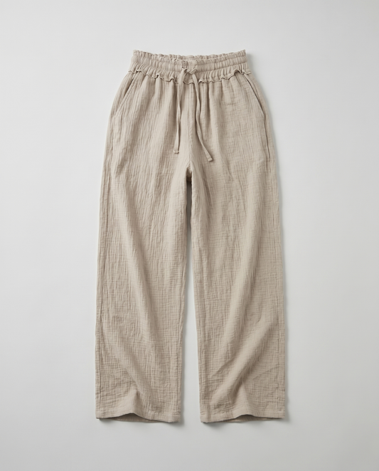 Sandstone Wide-Leg Pants