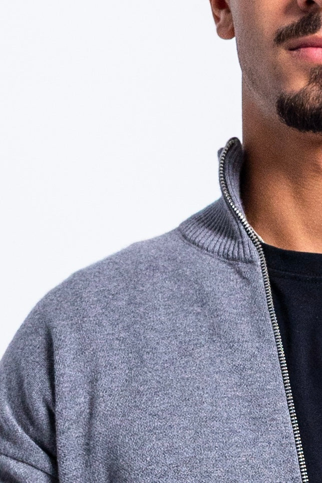 Knitted High Collar Jacket