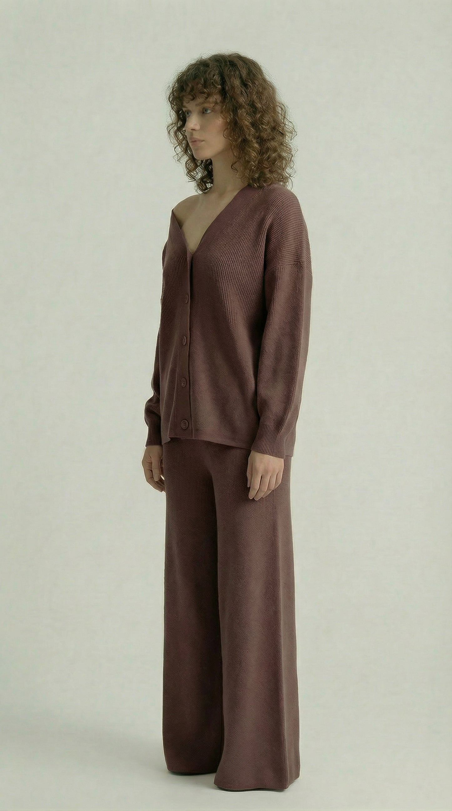 Chocolate Brown Knitted Set