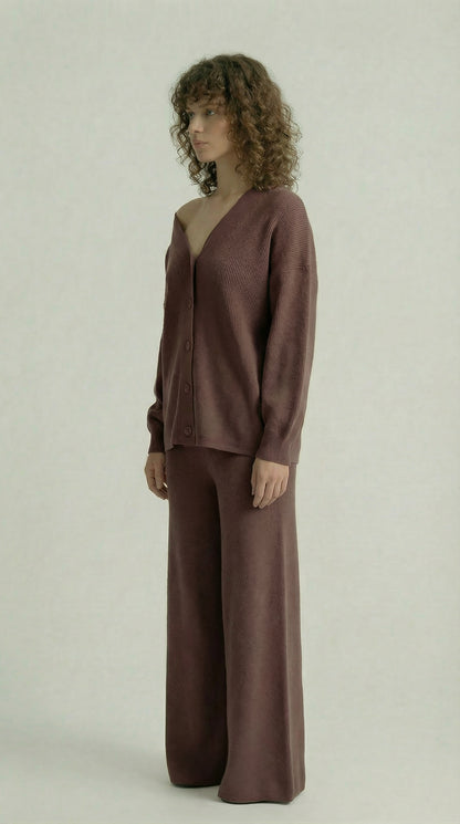 Chocolate Brown Knitted Set