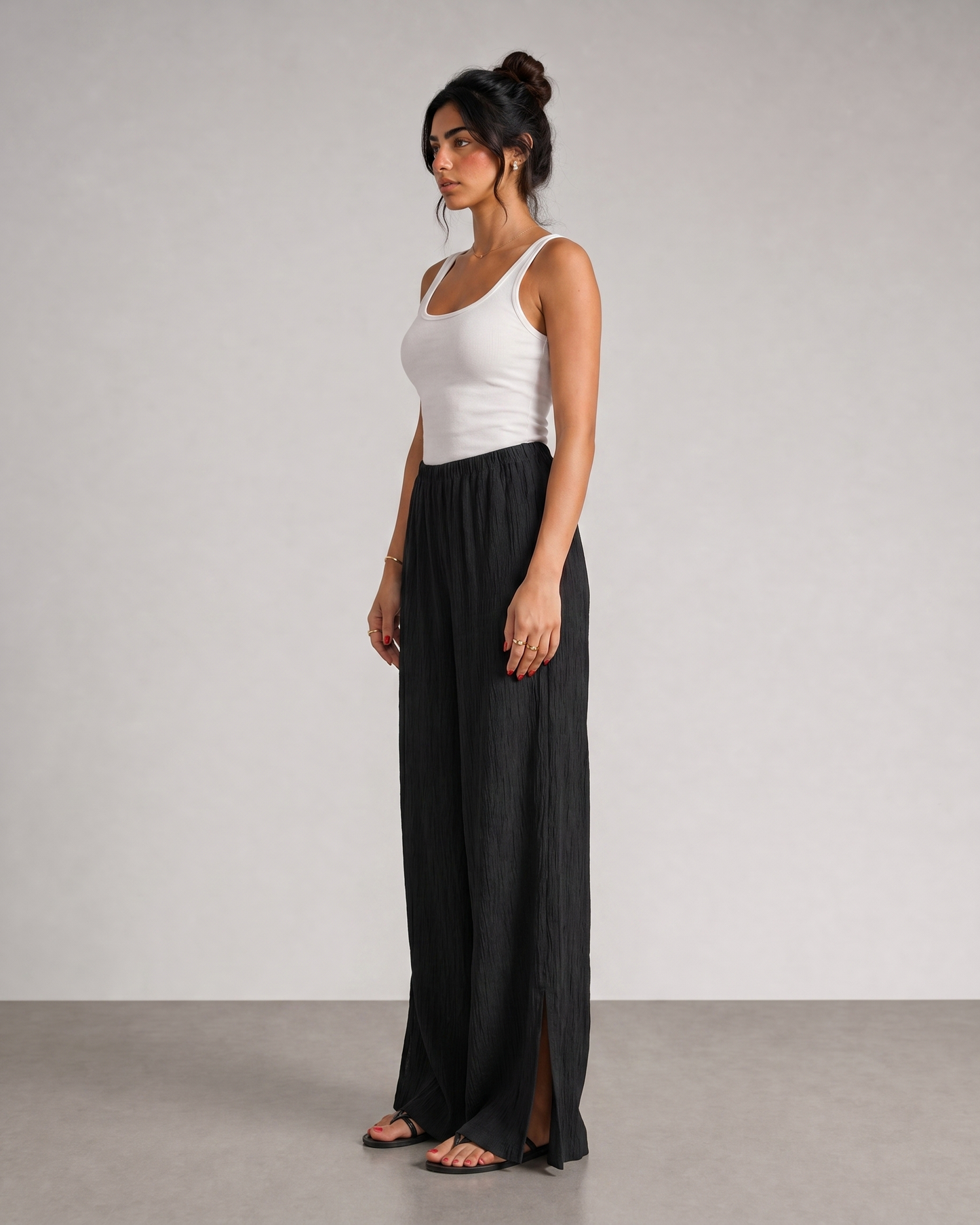 No-Waist Flared Pants