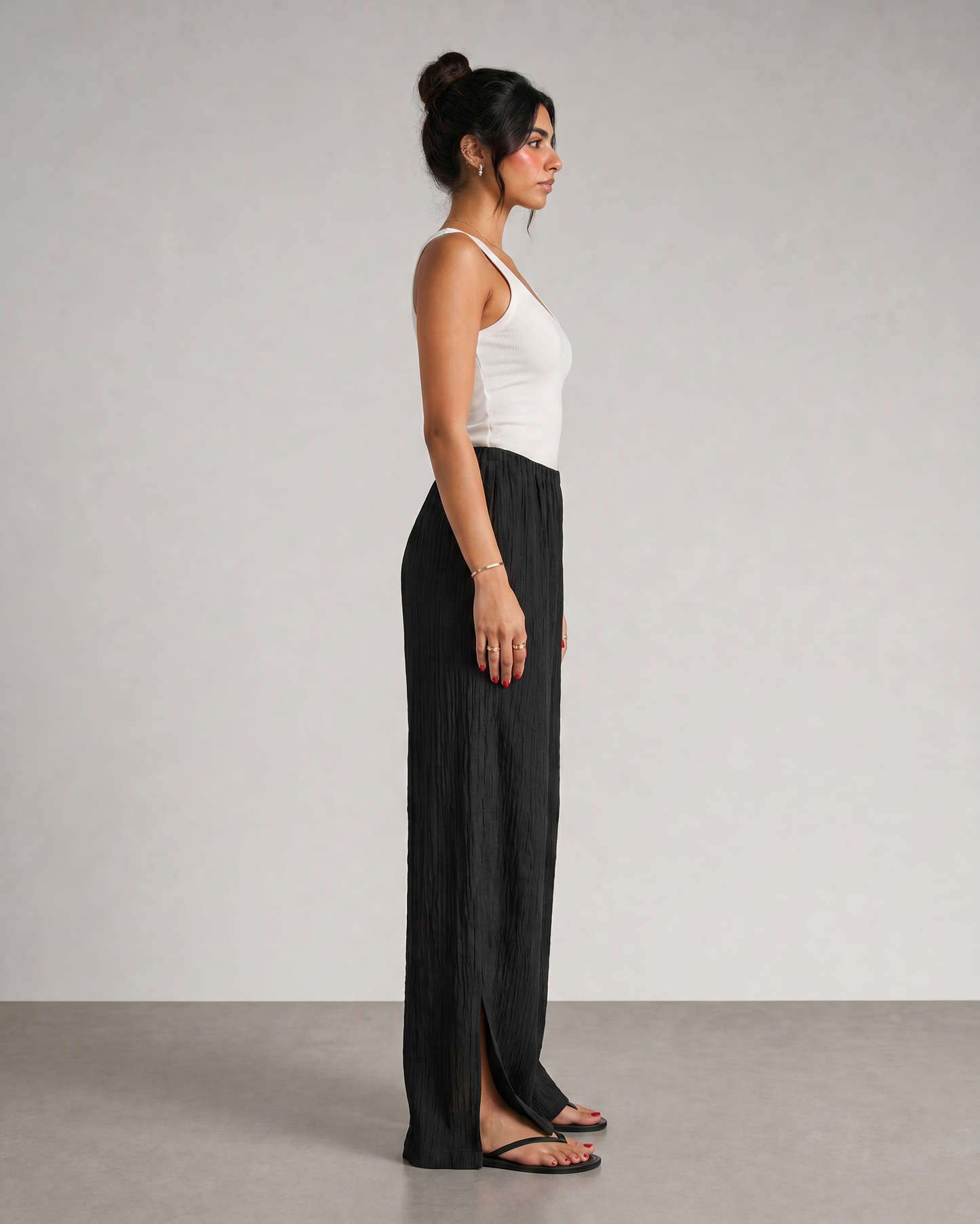 No-Waist Flared Pants
