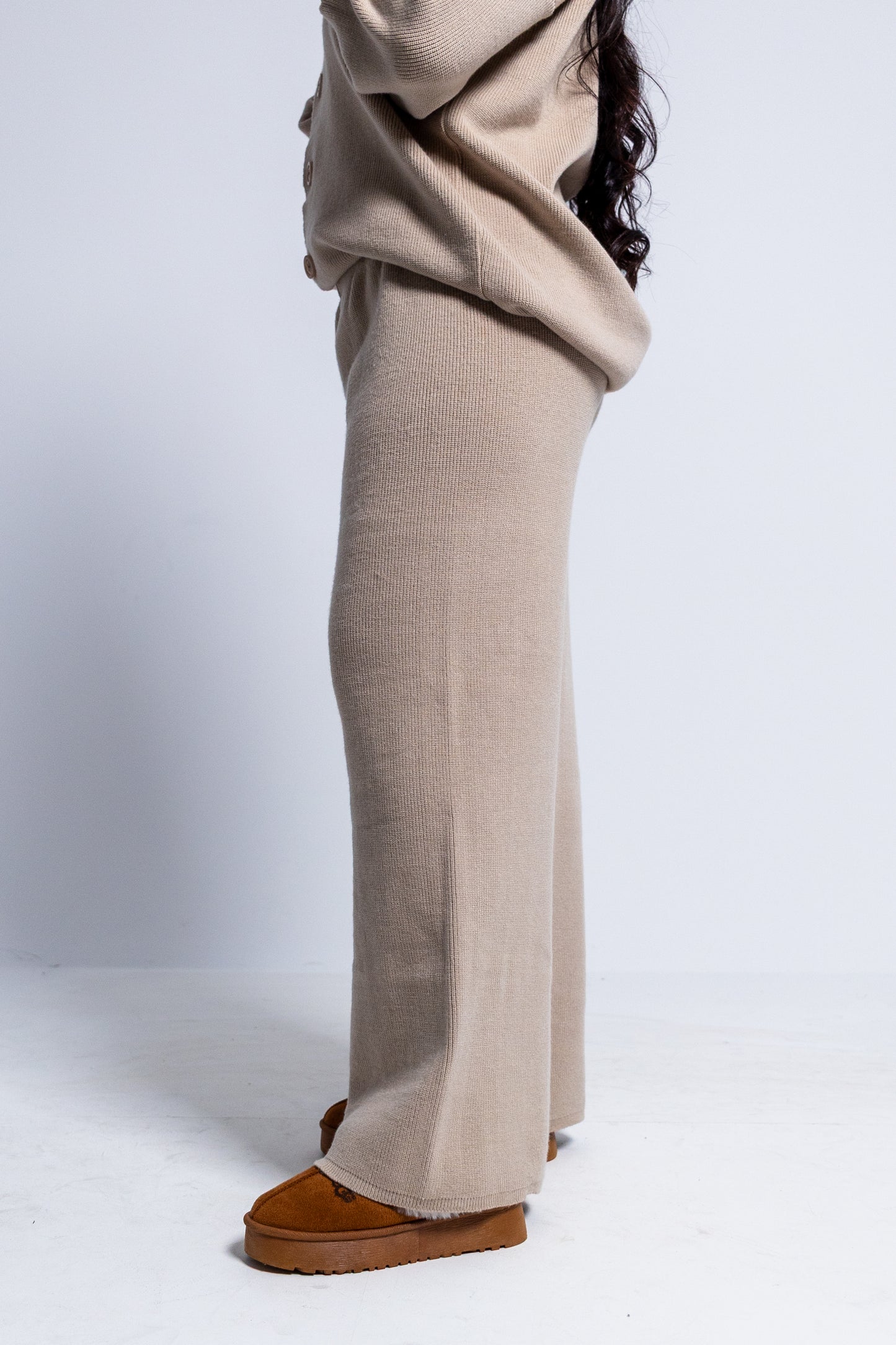 Knitted Wide-Leg Pants