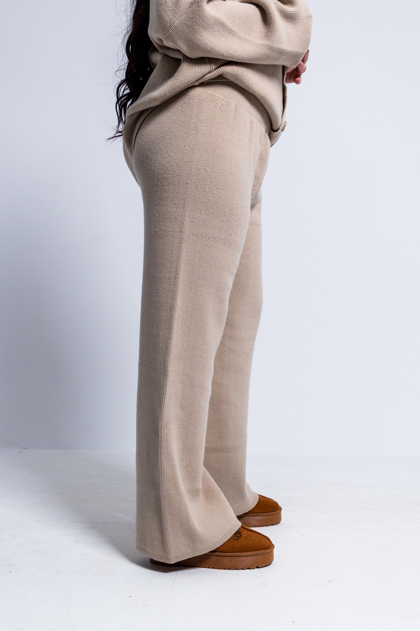 Knitted Wide-Leg Pants