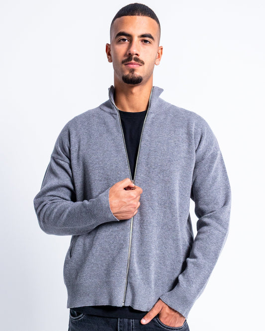 Knitted High Collar Jacket