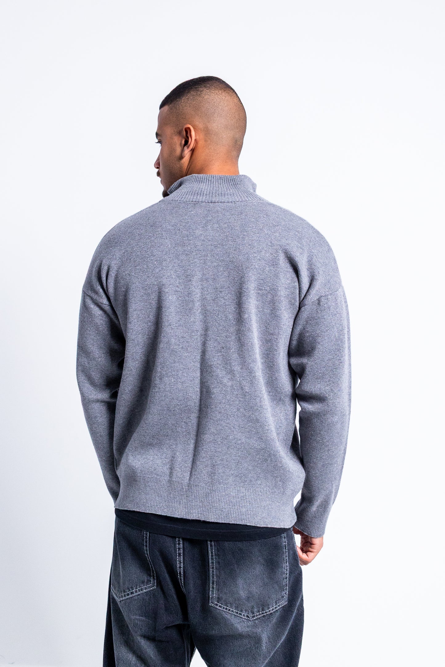 Knitted High Collar Jacket