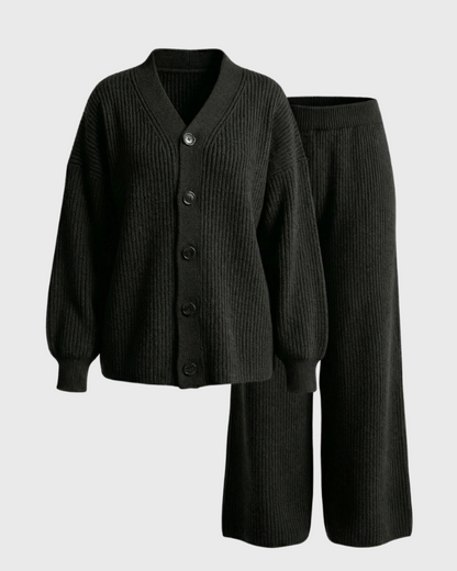 Midnight Black Knitted Set