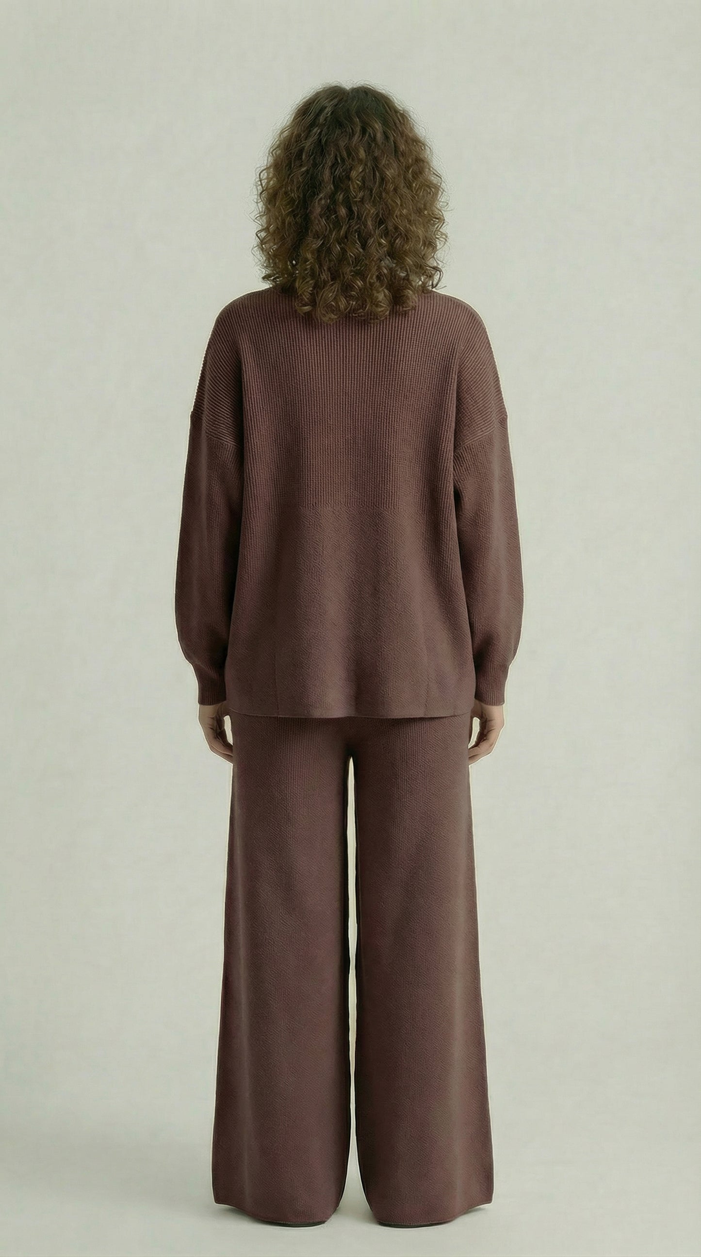 Chocolate Brown Knitted Set